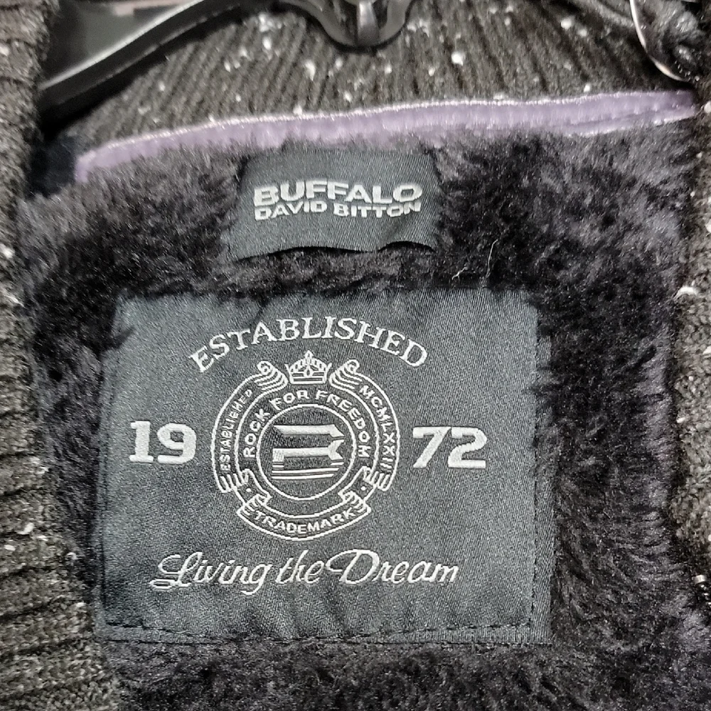 Buffalo David Bitton Black And White Zip Up Jacket Size XL New With Tags